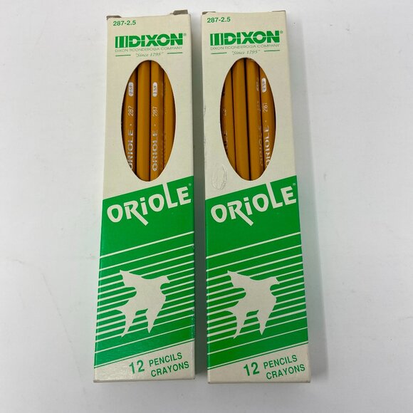 Dixon Pencils Oriole No. 287 - 2.5 F - 24 Total NEW NIB NOS 2-1/2 - Picture 1 of 3